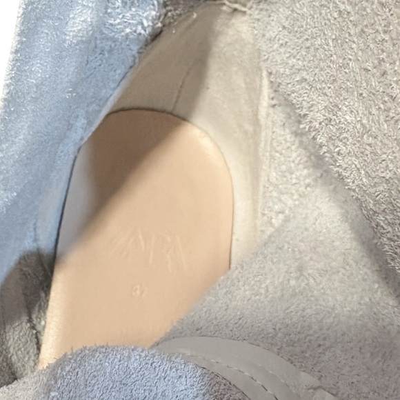 Zara Leather High Heel Ankle Boots - Picture 8 of 12